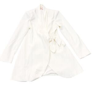 Showpo Off White Cream Side Wrap Dress Size 8